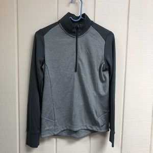 Nike Golf 1/2 Zip Top Gray Black Women's Medium